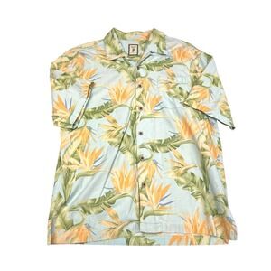 Jamaica Jaxx Men's Hawaiian Shirt Size‎ XL 90s Tropical Tree Print